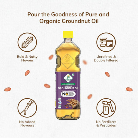 24 Mantra Organic Groundnut Oil 1l