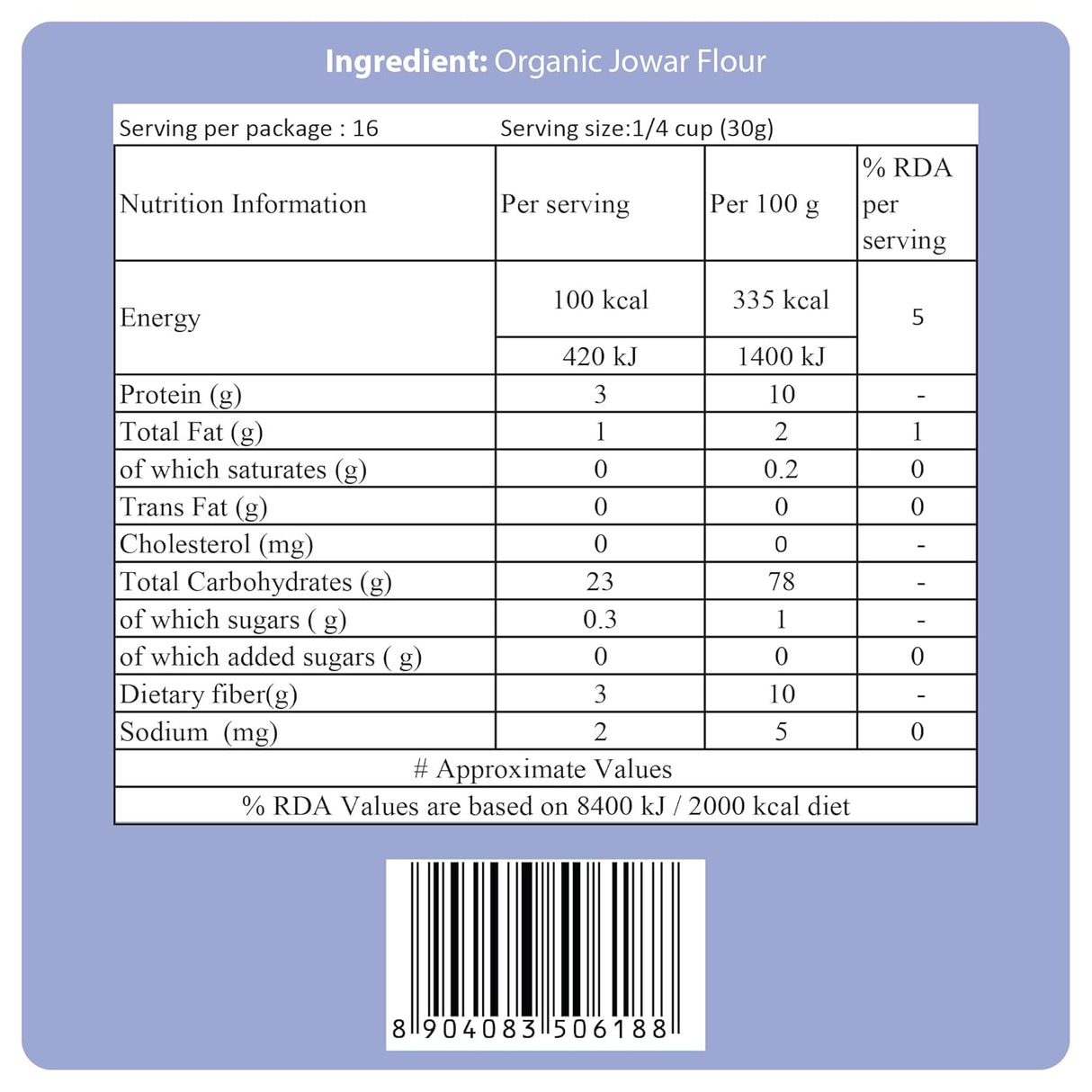 24 Mantra Organic Jowar Flour 500g