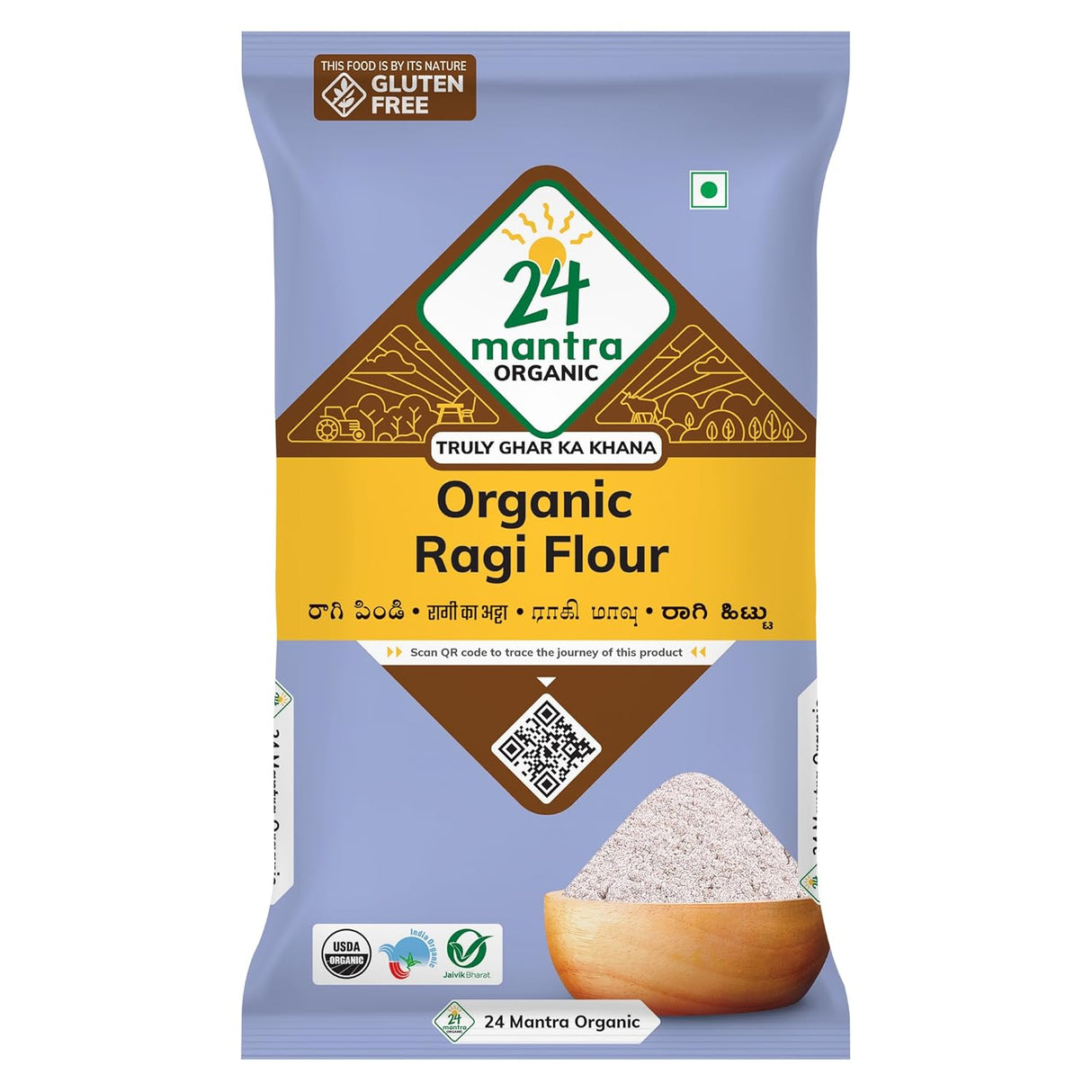 24 Mantra Organic Ragi Flour 500g