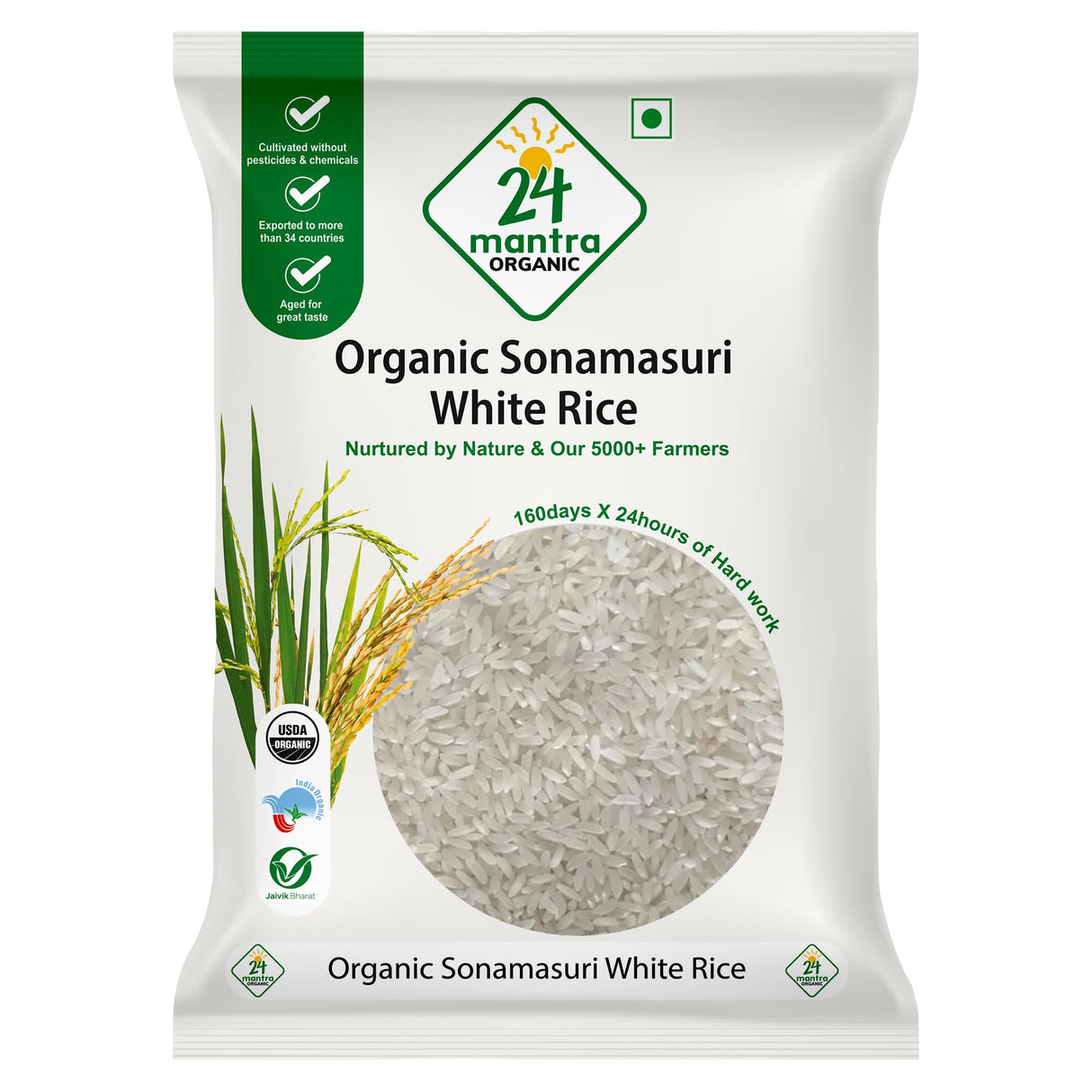 24 Mantra Organic Sonamasuri White Rice 1kg