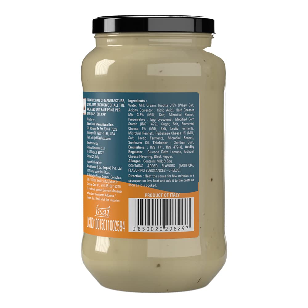 Abbies Baked Three Cheese Pasta Sauce 400g