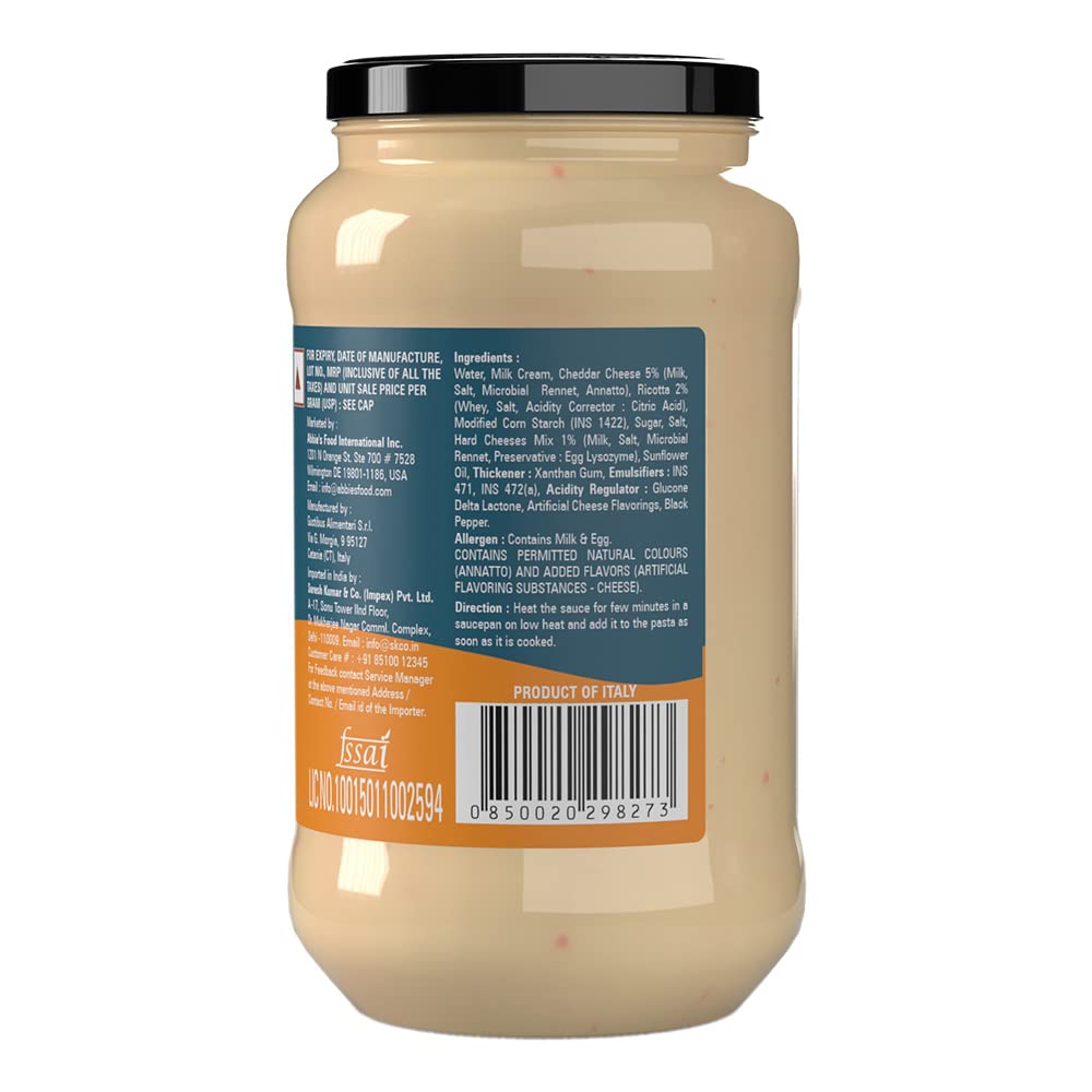 Abbies Double Cheddar Pasta Sauce 400g