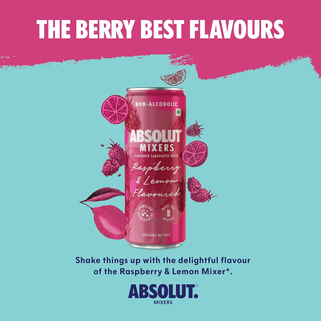 Absolut Mixers Raspberry&Lemon Flv 250ml