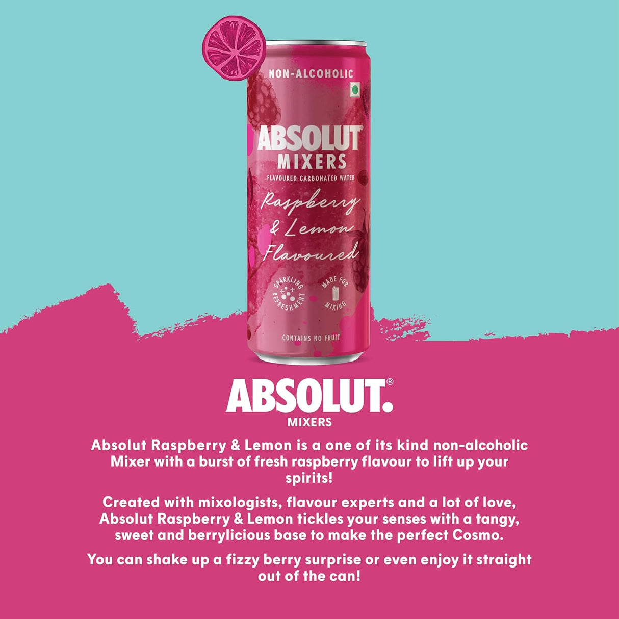 Absolut Mixers Raspberry&Lemon Flv 250ml