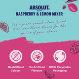 Absolut Mixers Raspberry&Lemon Flv 250ml