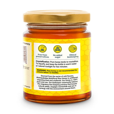 Akshayakalpa Multifloral Raw Honey 250g