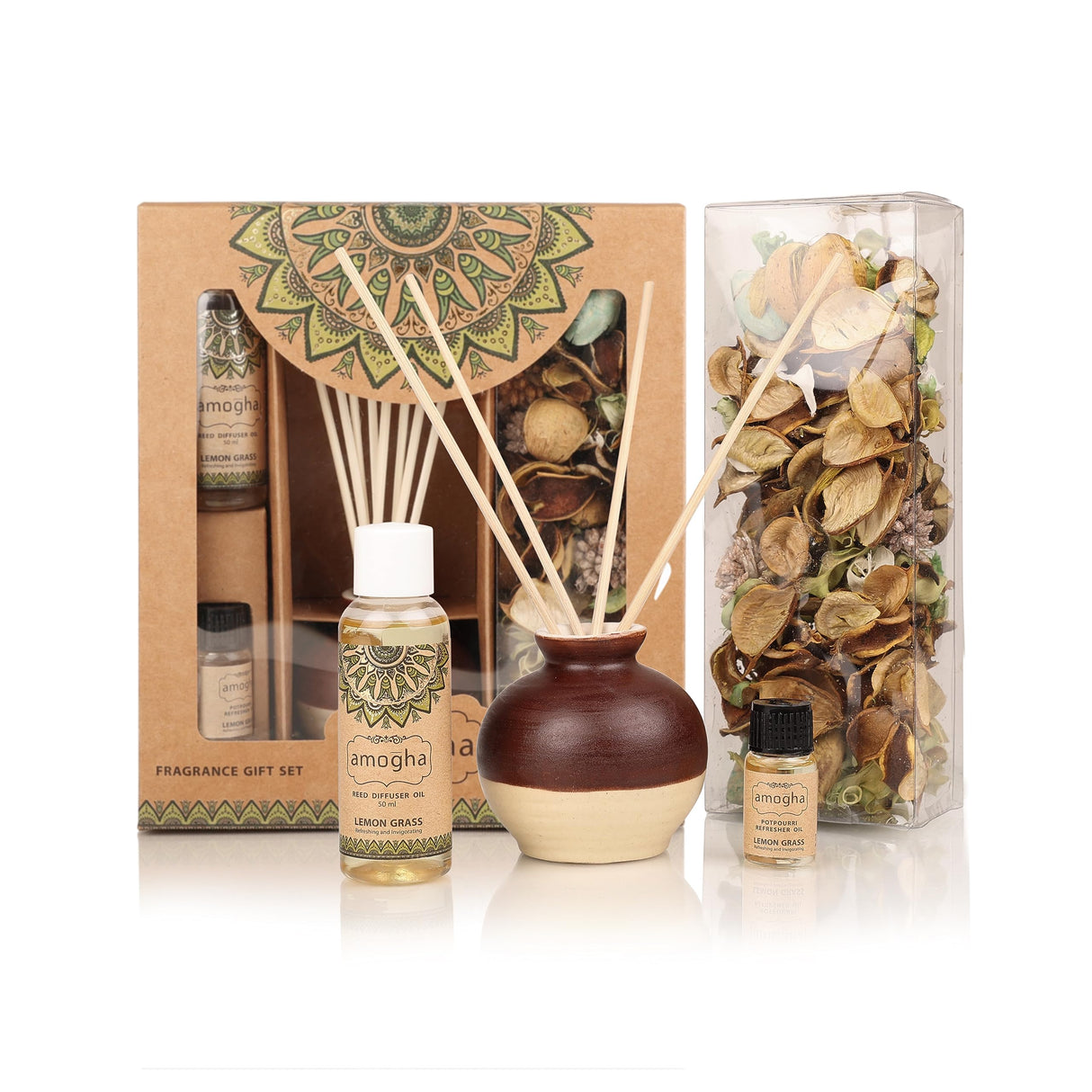 Amogha Lavender Khus Reed Diffuser Set ( 0103LK )