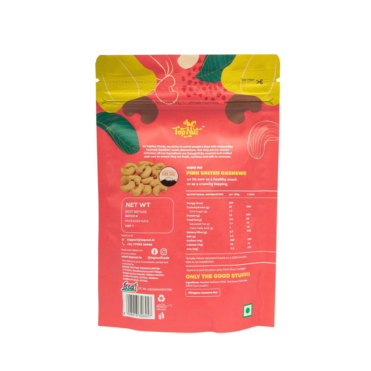 Top Nut Pink Salted Cashews 100G