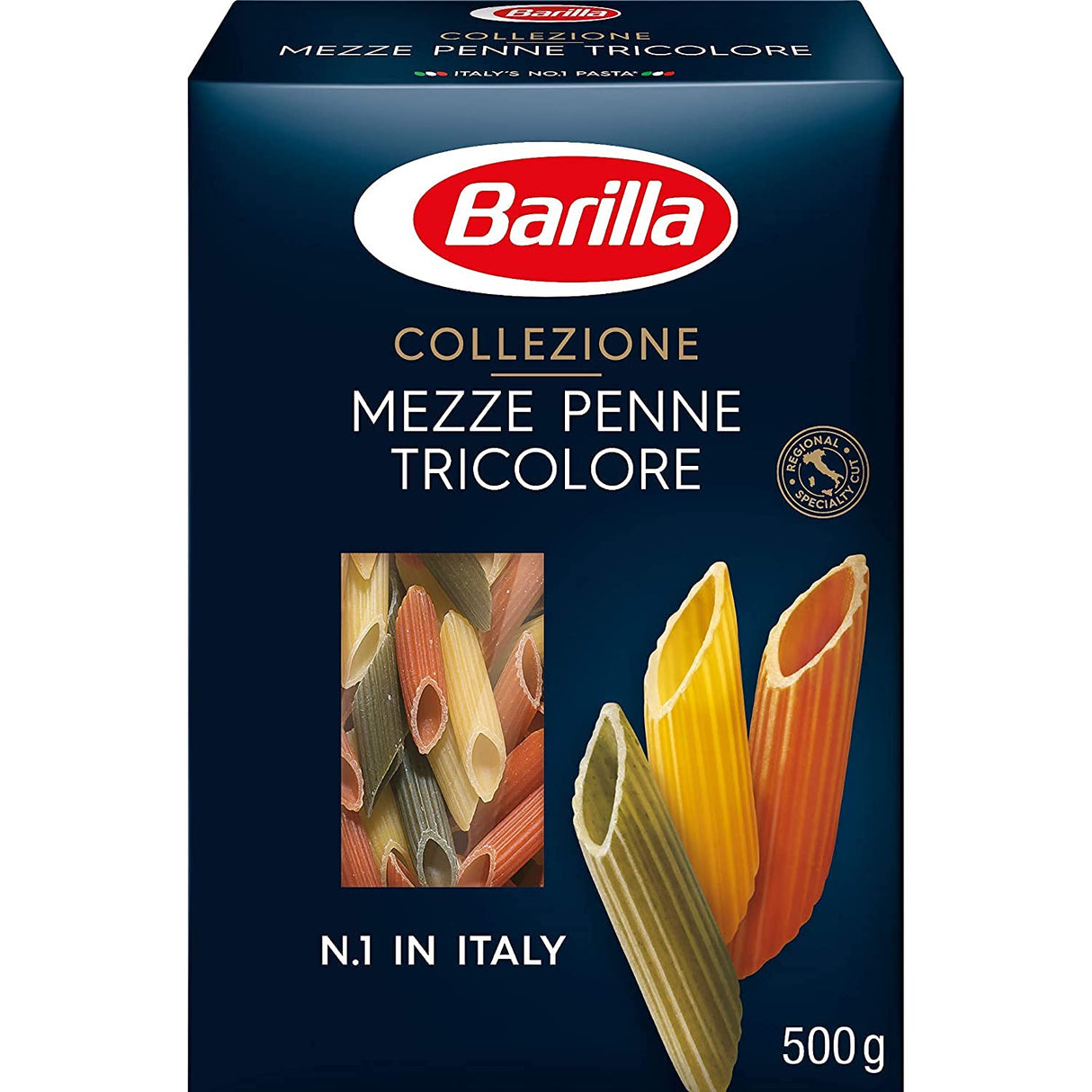 Barilla Mezze Penne Tricolore 500G