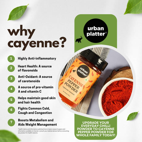 Urban Platter Cayenne Pepper Powder Shaker Jar 80G