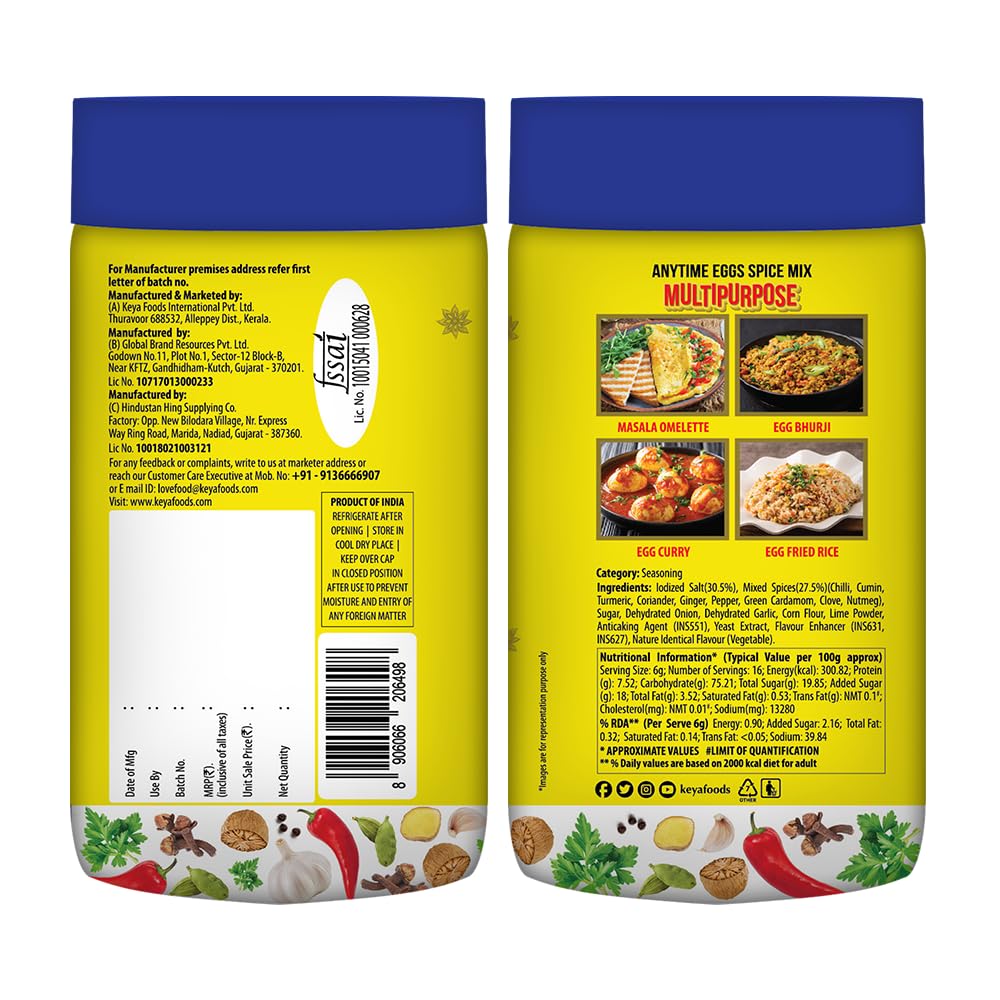 Keya Anytime Eggs Spice Mix 95g