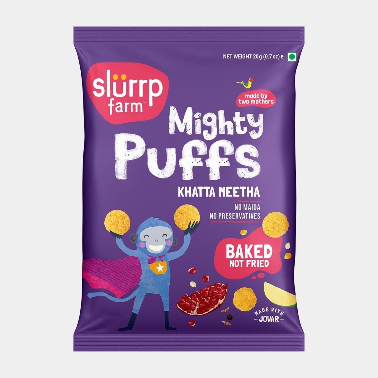 Slurrp Farm Khatta Meetha Mighty Puffs 20g