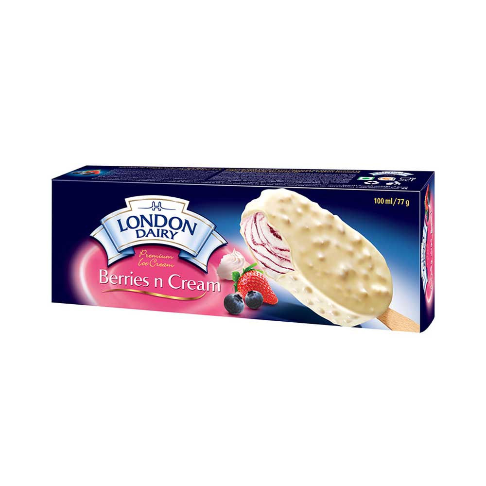 London Dairy Berrys N Cream Ice Cream Stick 110ml