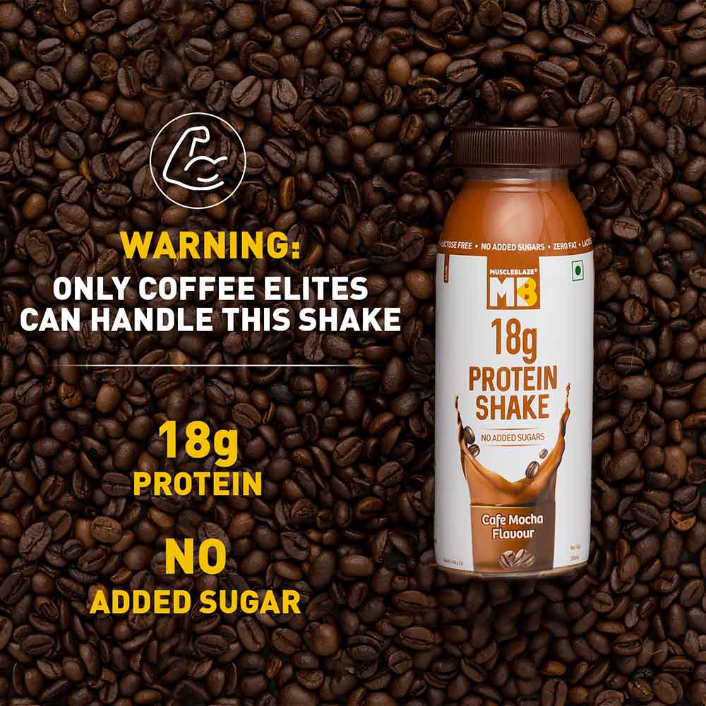 Muscleblaze 18G Protein Shake Cafe Mocha 200ml