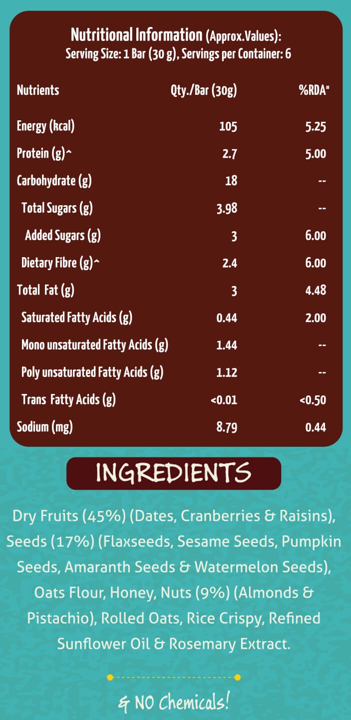 Muscleblaze Snack Bar Nuts & Seeds Flavour 30g