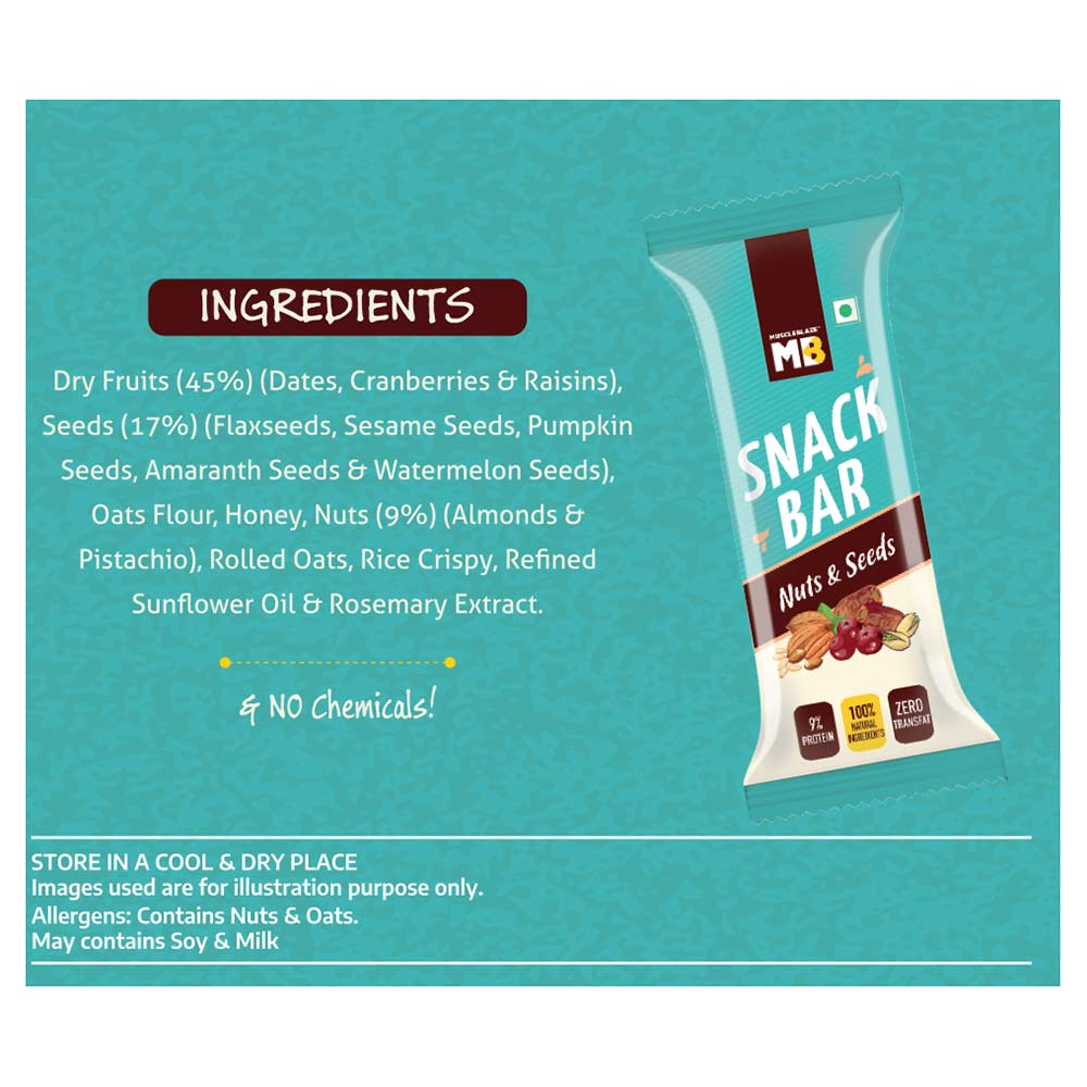 Muscleblaze Snack Bar Nuts & Seeds Flavour 30g