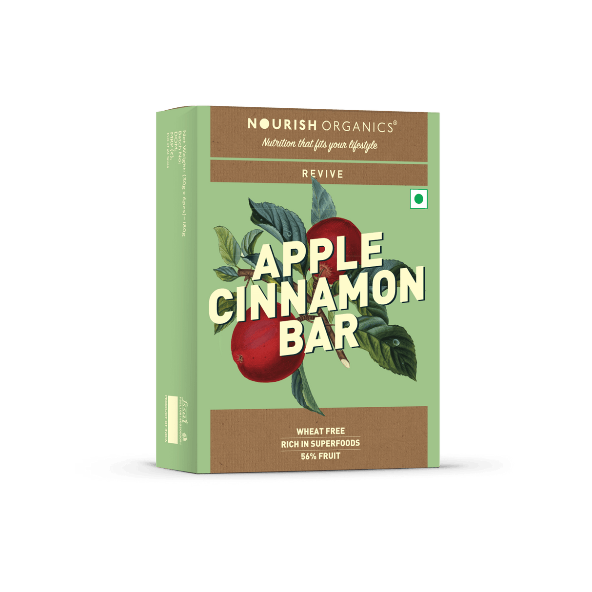 Nourish Organic Apple Cinnamon Bar 30g