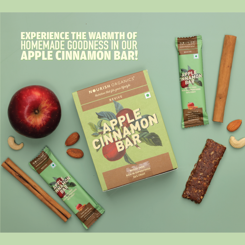 Nourish Organic Apple Cinnamon Bar 30g