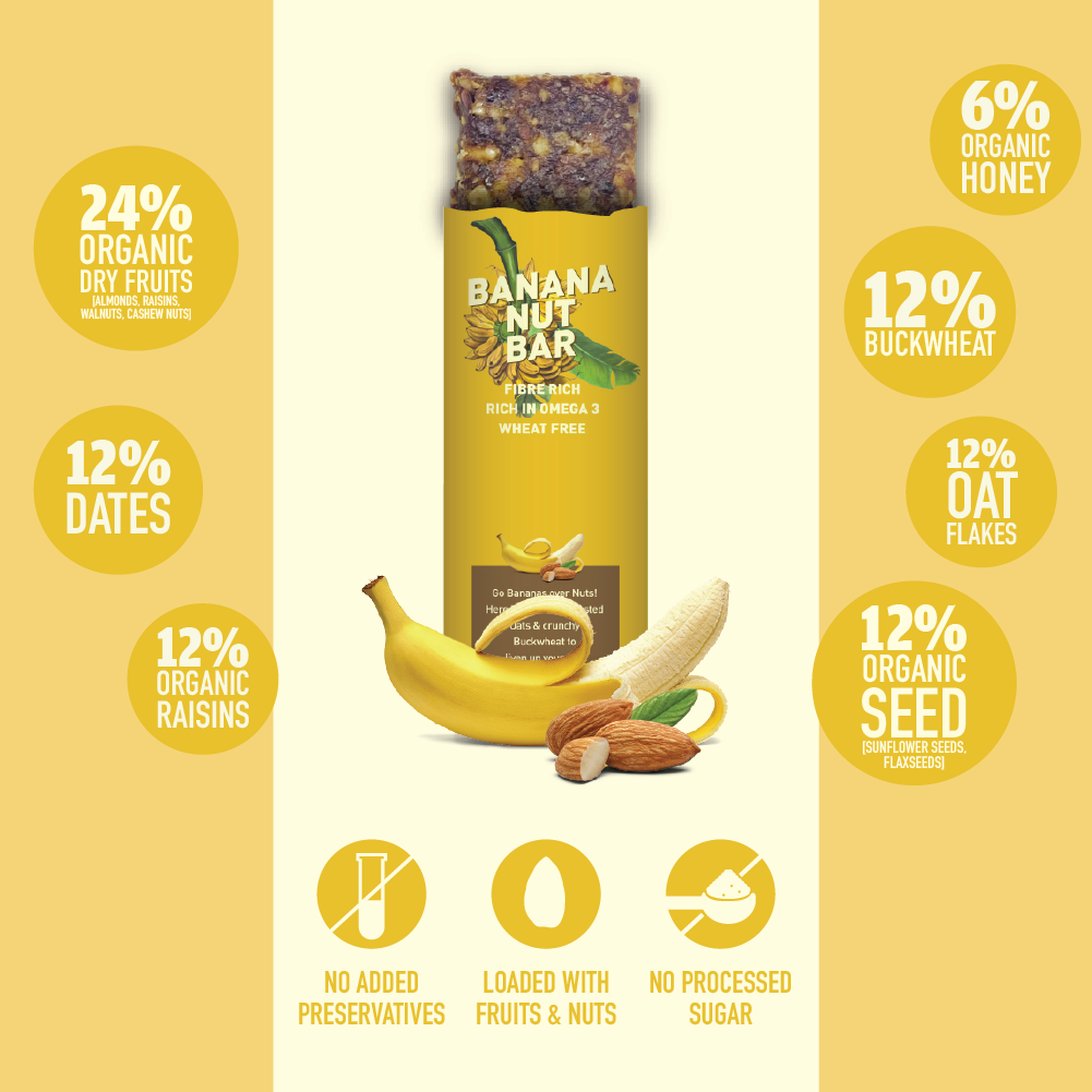 Nourish Organic Banana Nuts Bar 30g