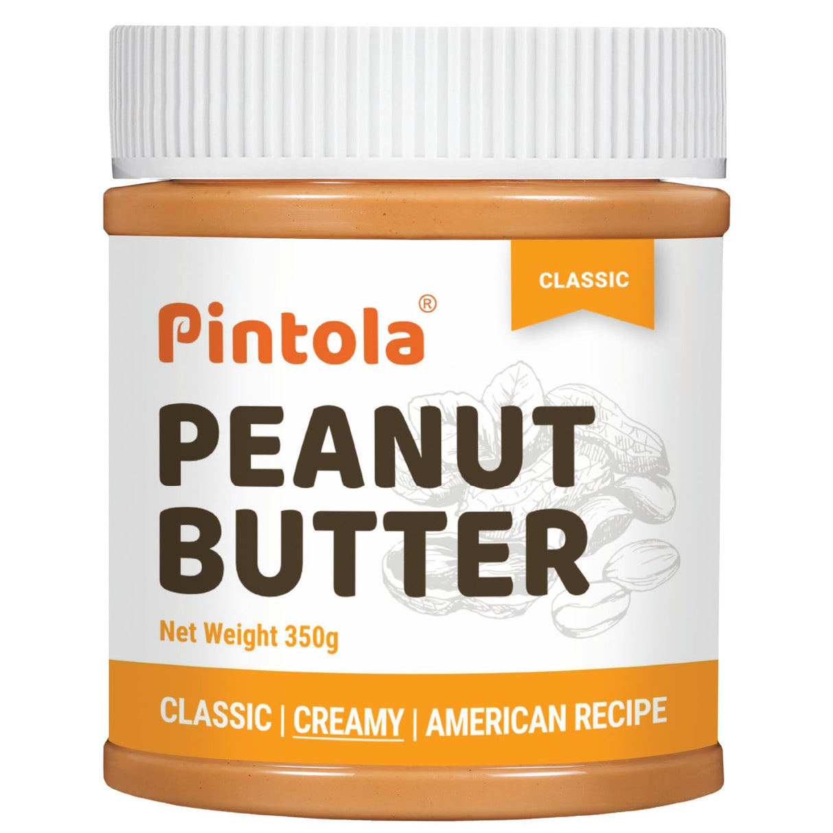 Pintola Peanut Butter Classic Creamy American Recipe 350g