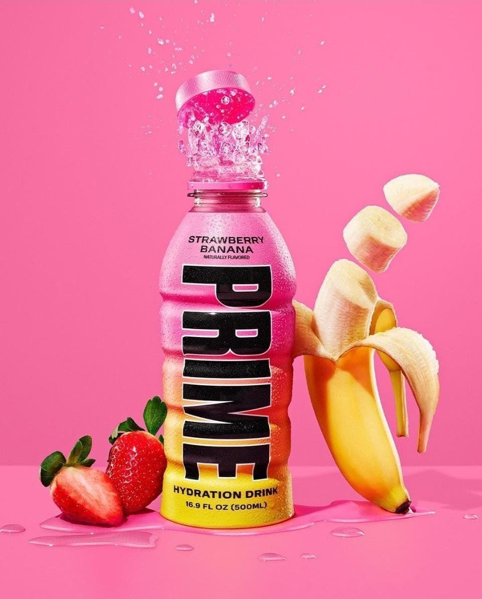 Prime Strawberry Banana Hydration Drink 500ml