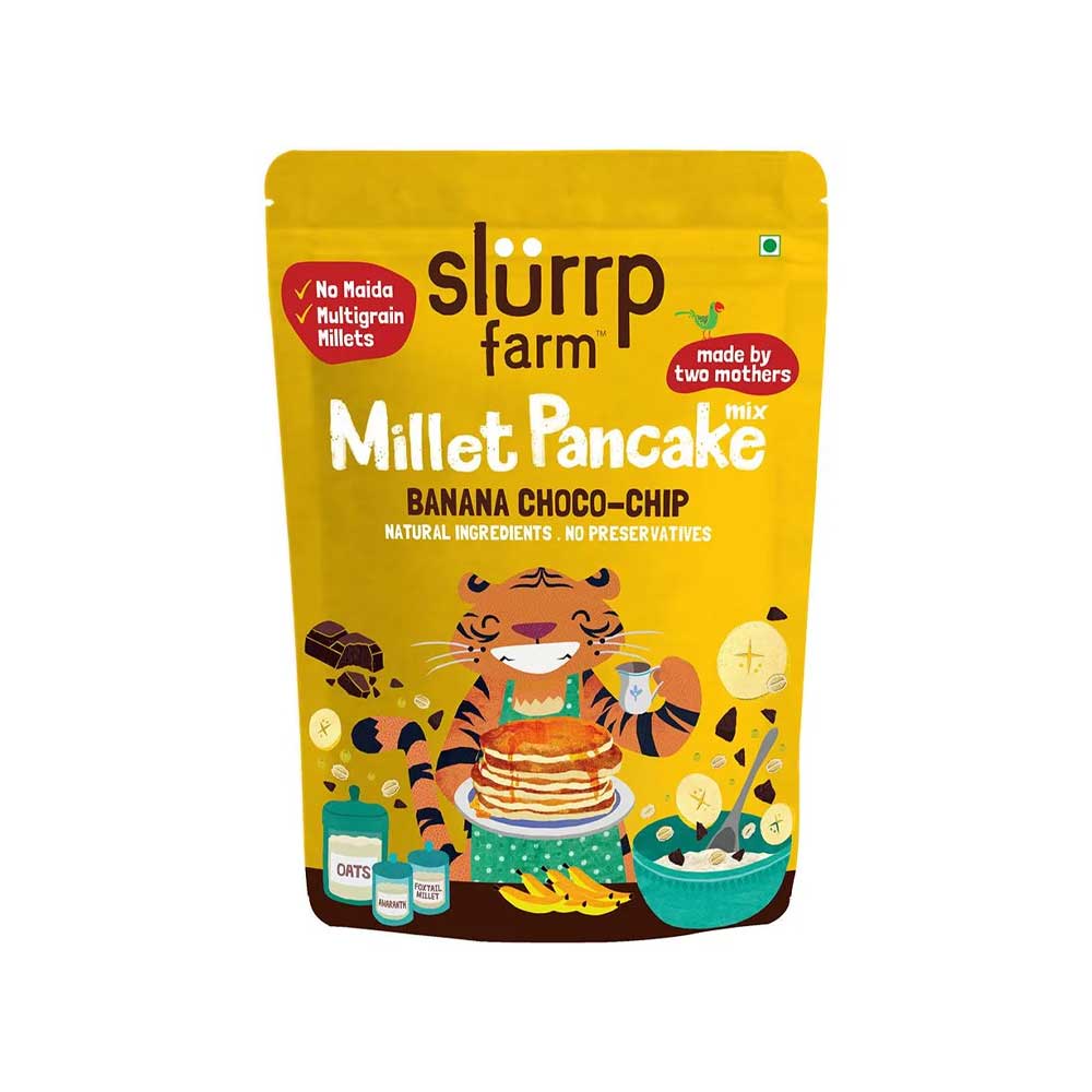 Slurrp Farm Banana Choco Chip Millet Pancake Mix 150g