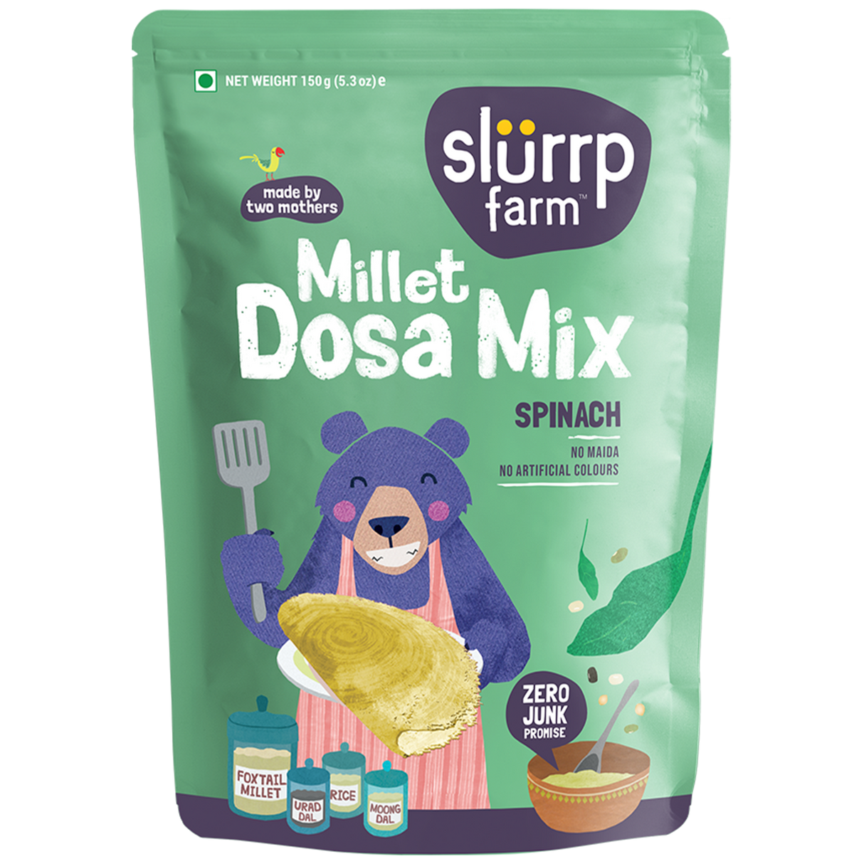 Slurrp Farm Spinach Millet Dosa Mix 150g