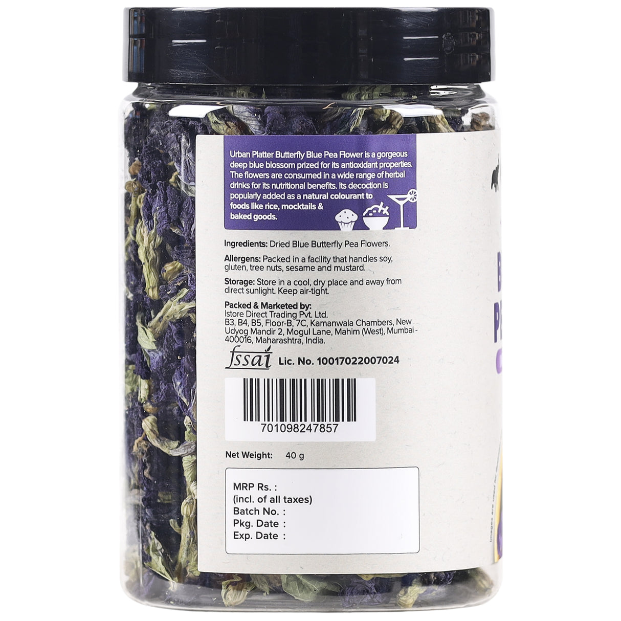 Urban Platter Blue Butterfly Pea Flower 40g