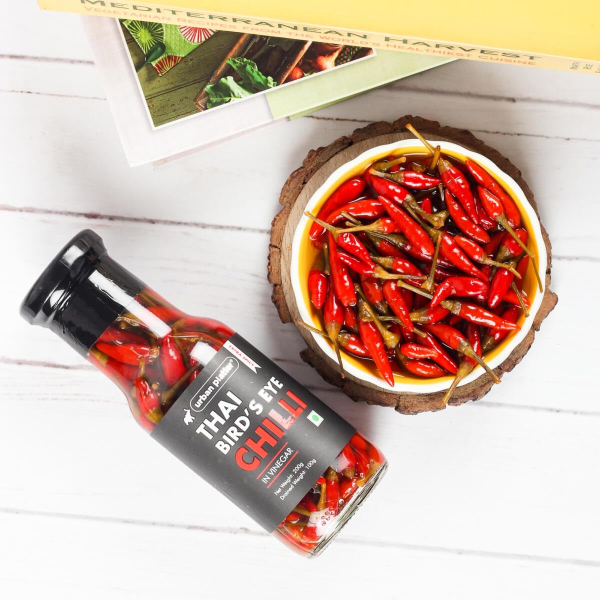 Urban Platter Thai Bird Eye Chilli In Vinegar 100g