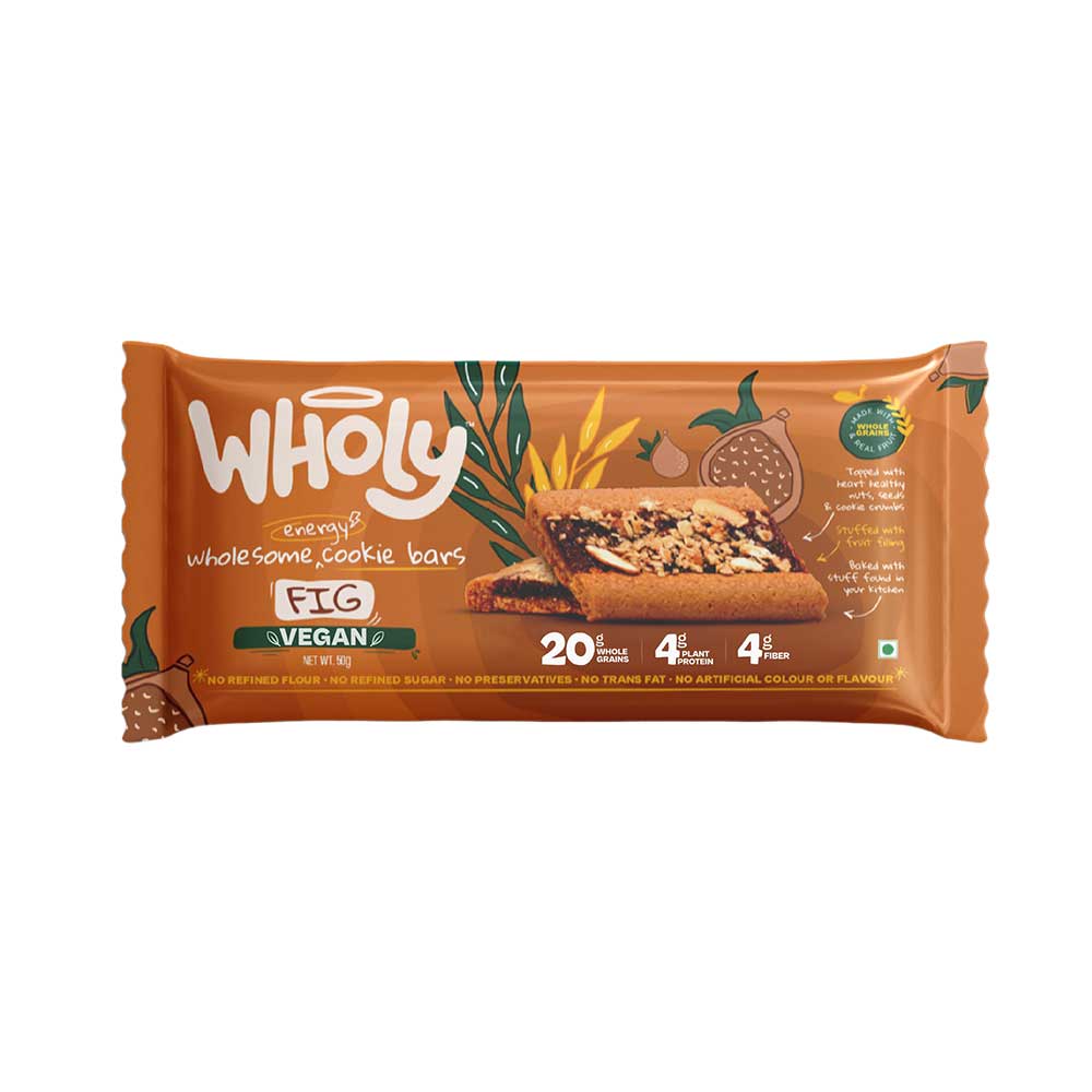 Wholy Fig Cookie Energy Bars 50g