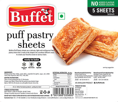 Buffet Puff Pastry Sheets (5 Sheets) 300G