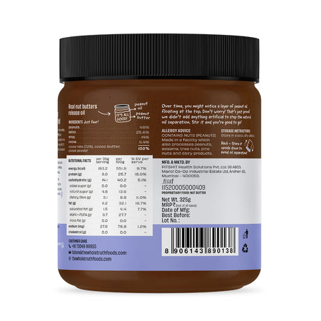 The Whole Truth Dark Chocolate Protein Crunchy Peanut Butter 325G