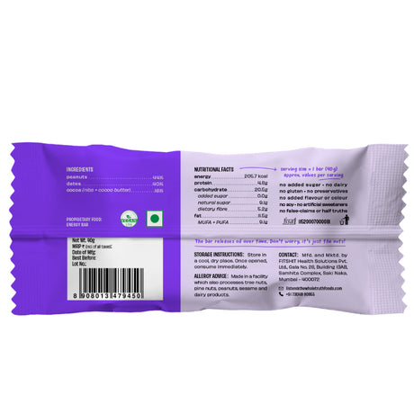 The Whole Truth Peanut Cocoa Fudge Energy Bar 40G