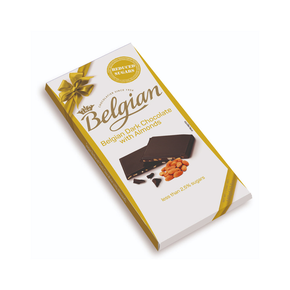 The Belgian No Sugar Added Dark With Almonds Bar 100G