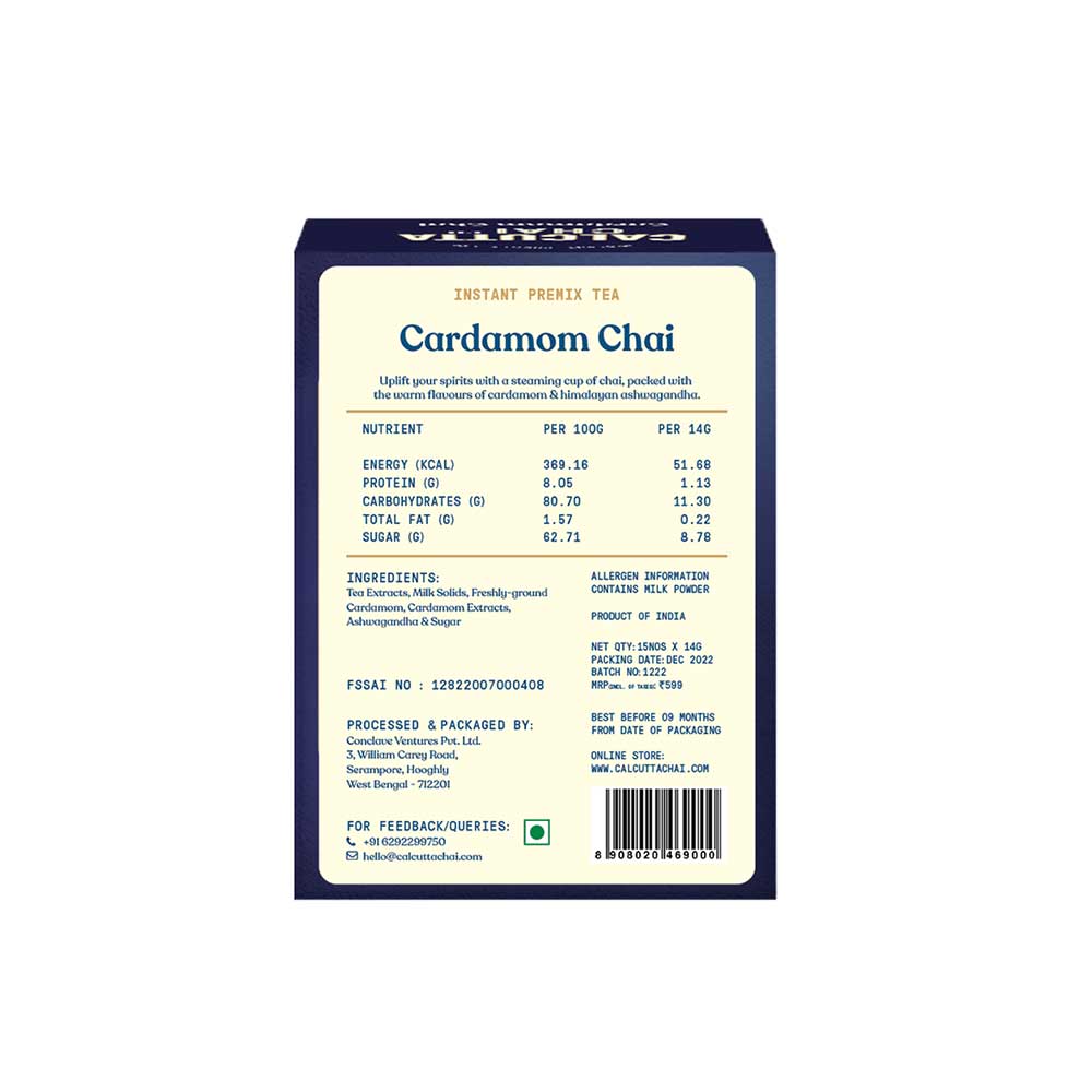 Calcutta Chai Co Cardamom Chai 210g