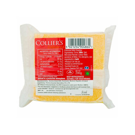 Colliers Coloured Mild Cheddar Cheese 200g