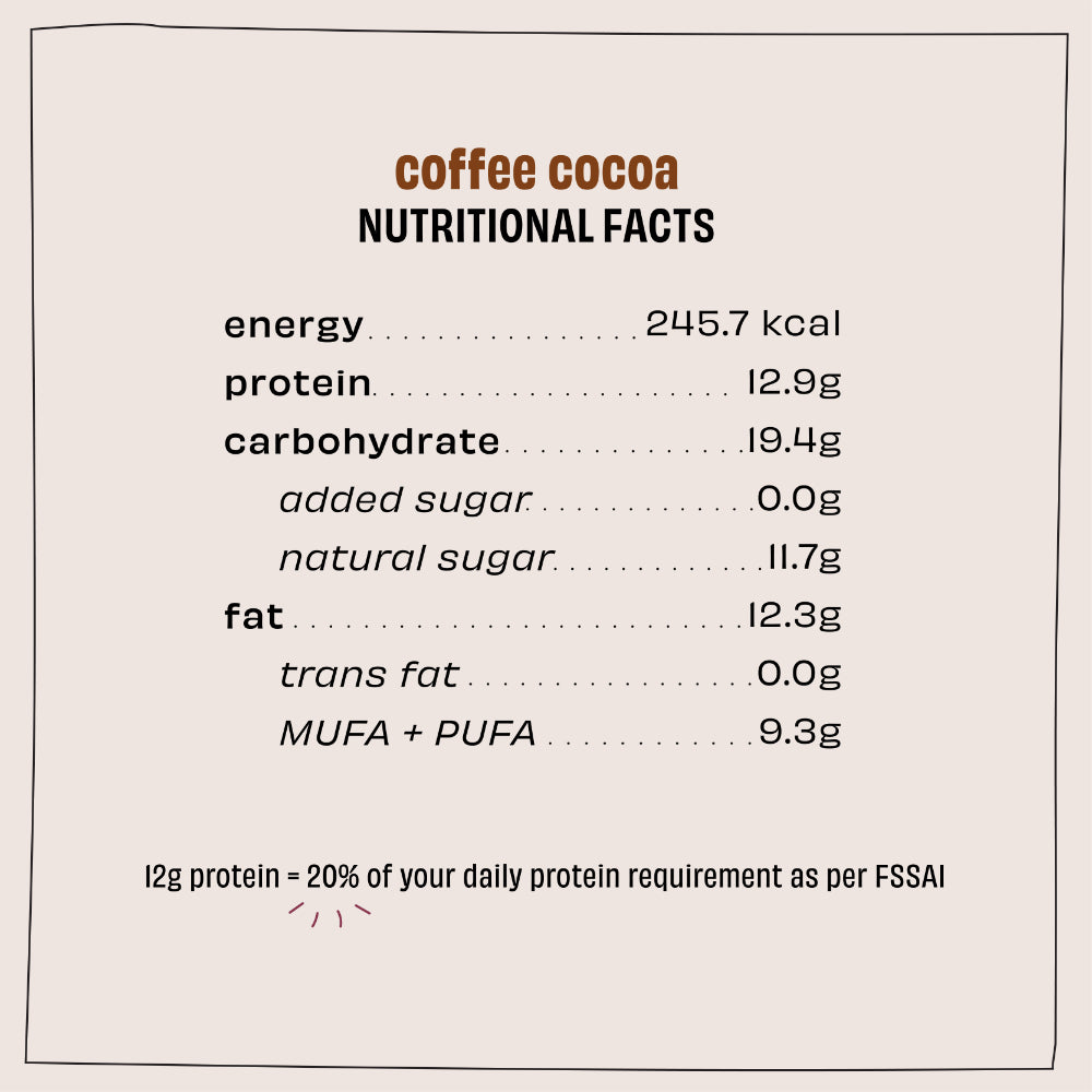 The Whole Truth Coffee Cocoa 14G Protein Bar 52G