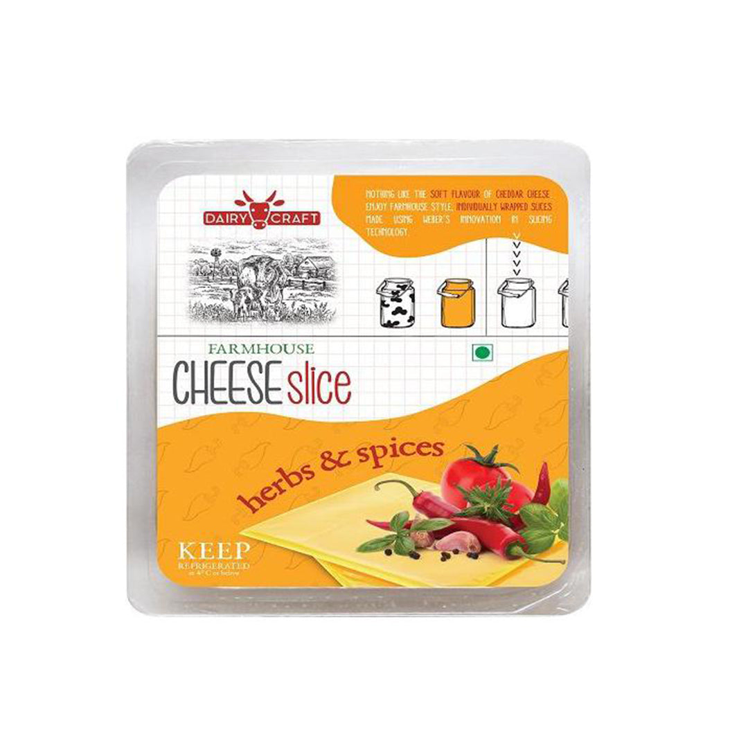 Dc Cheese Slice Herbs And Spices 200G