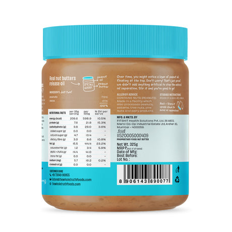 The Whole Truth Crunchy Peanut Butter With Dates 325G