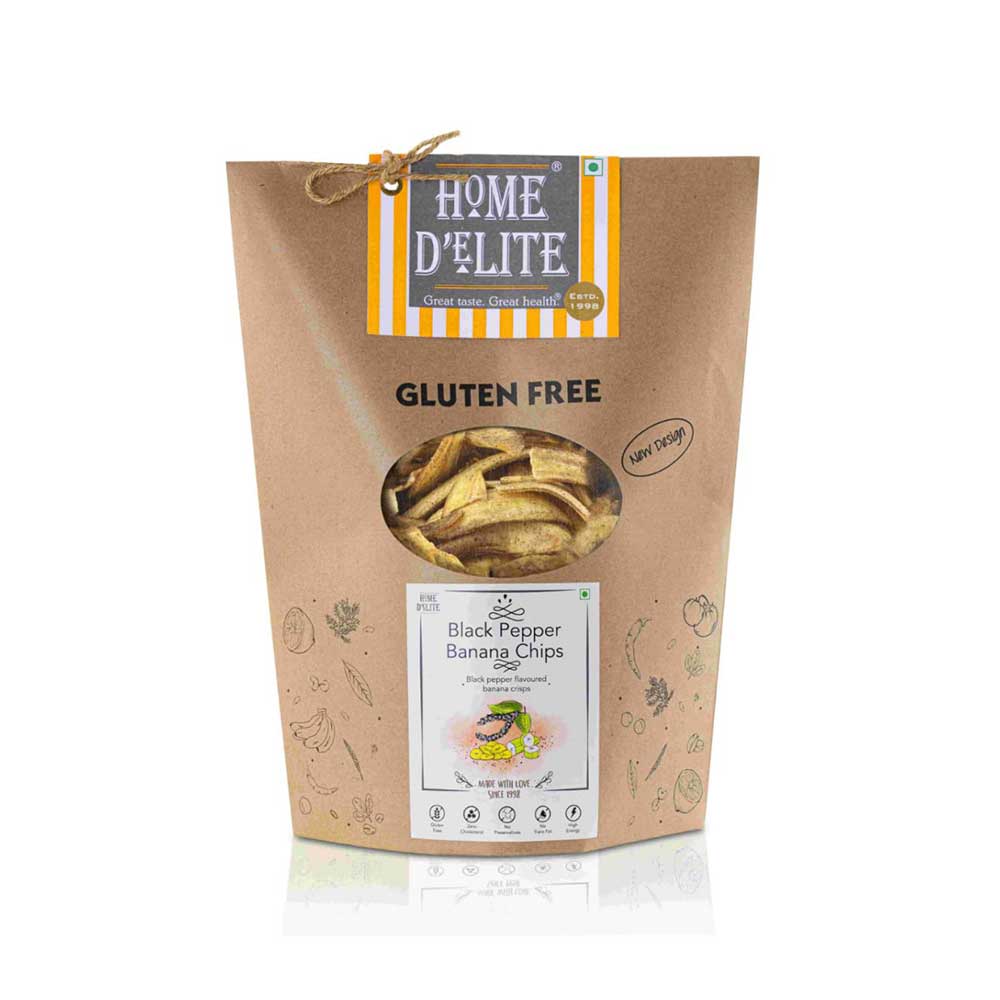 Home Delite Gluten Free Black Pepper Banana Chips 90g