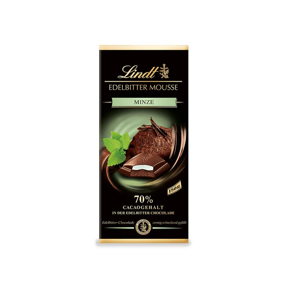 Lindt Edelbitter Mousse Minze 150g