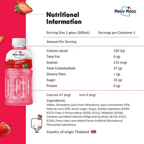 Mogu Mogu Strawberry Juice 300ml