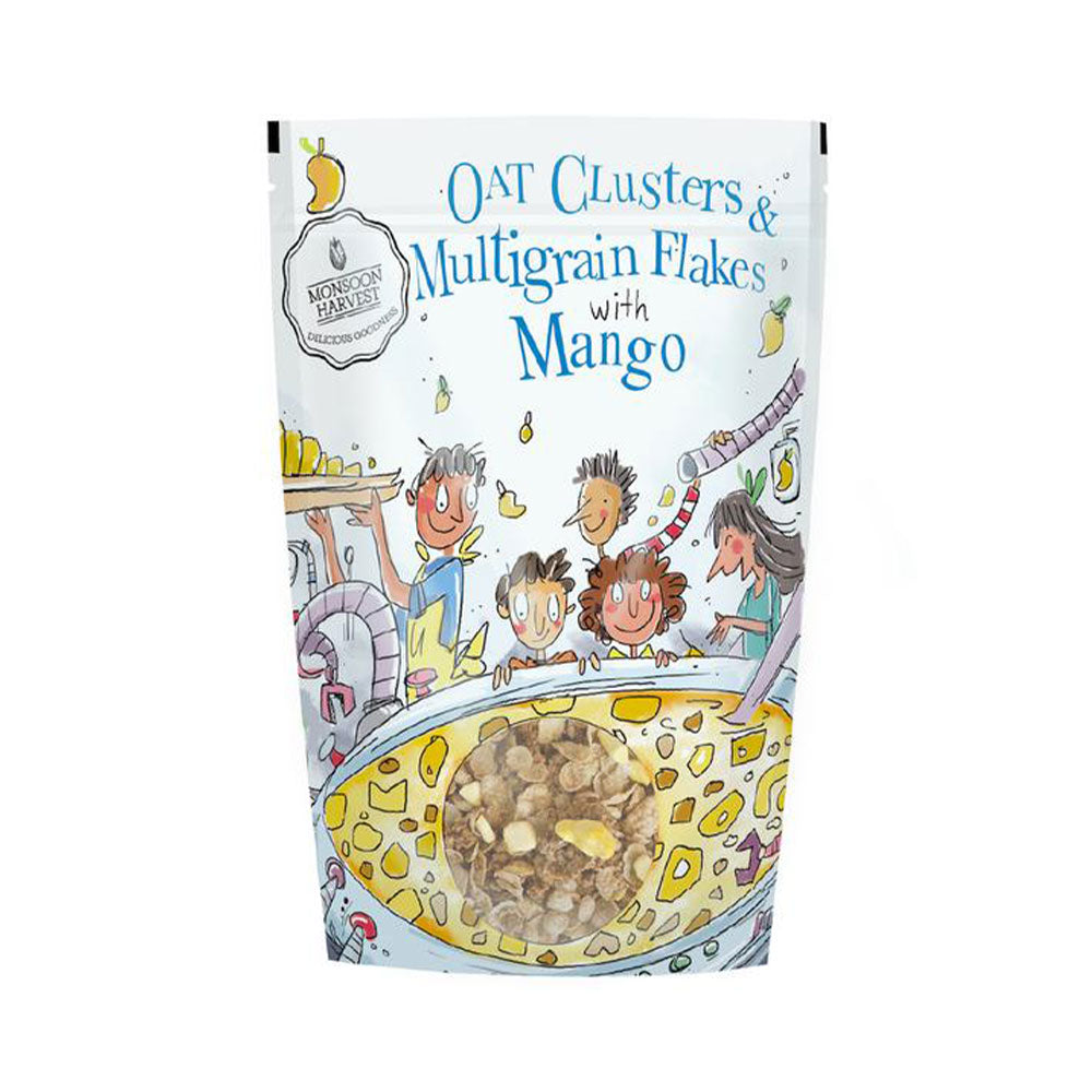 Wingreens Harvest Oat Clusters Multigrain Flakes With Mango 350G