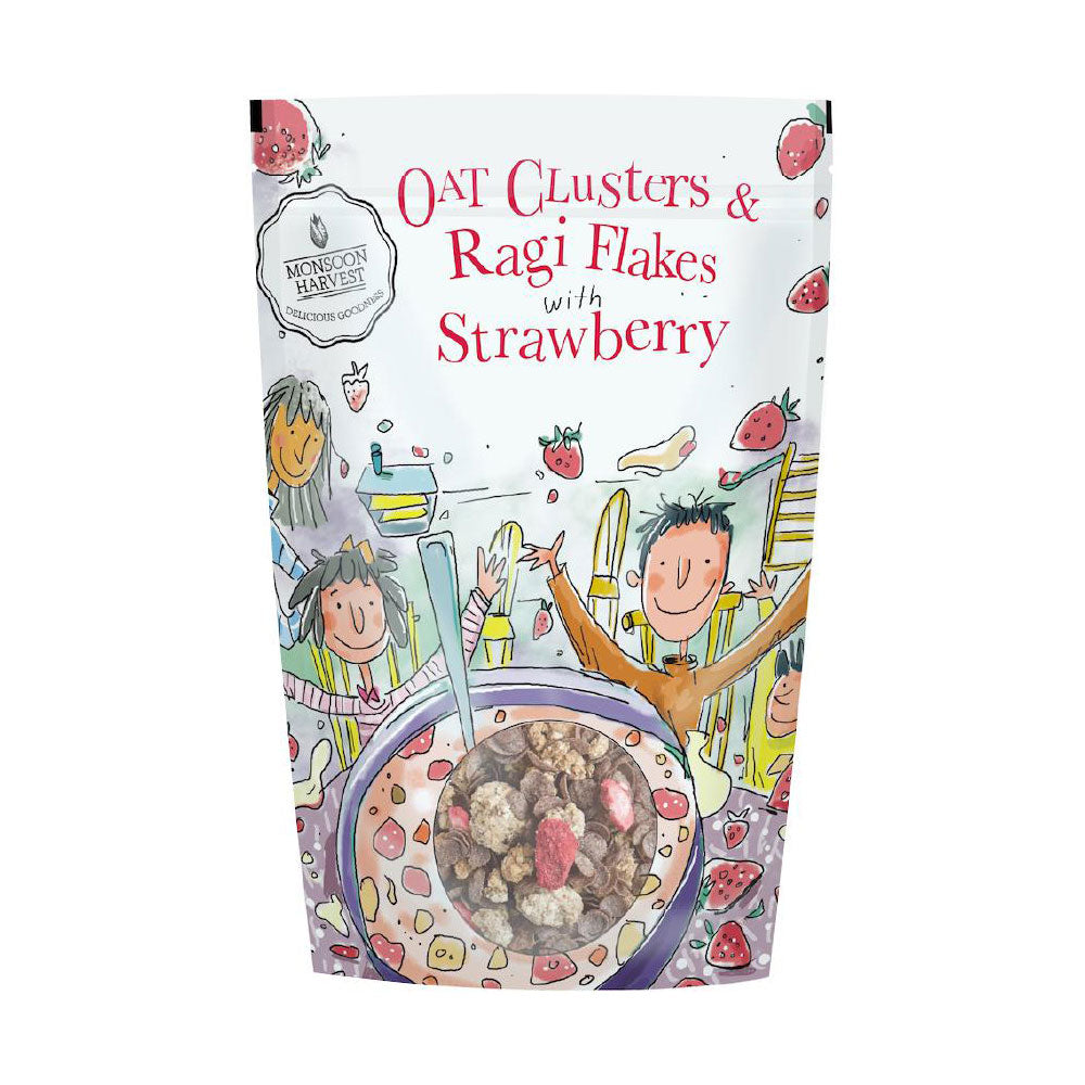 Wingreens Harvest Oat Clusters Strawberry With Ragi Flakes 350G