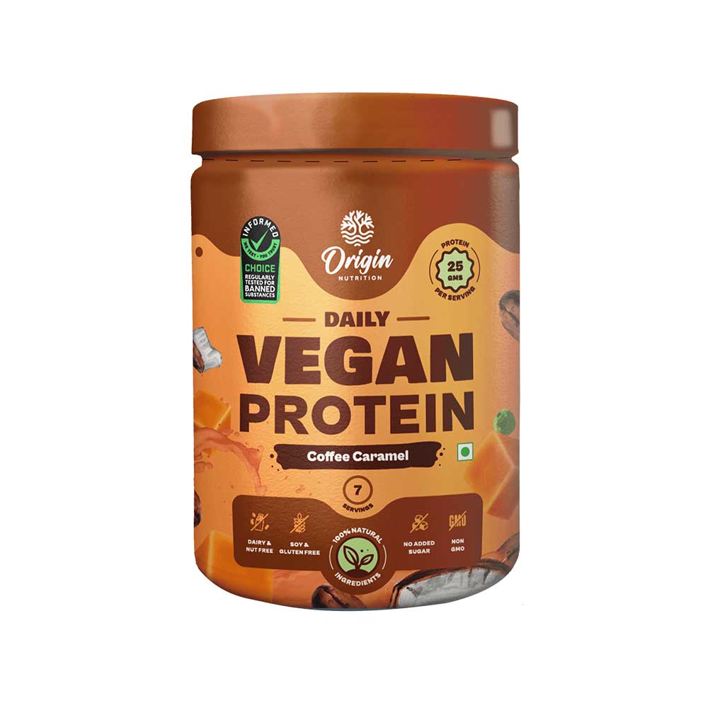 Origin Nutrition Vegan Protein Coffee Caramel Flavour 258G