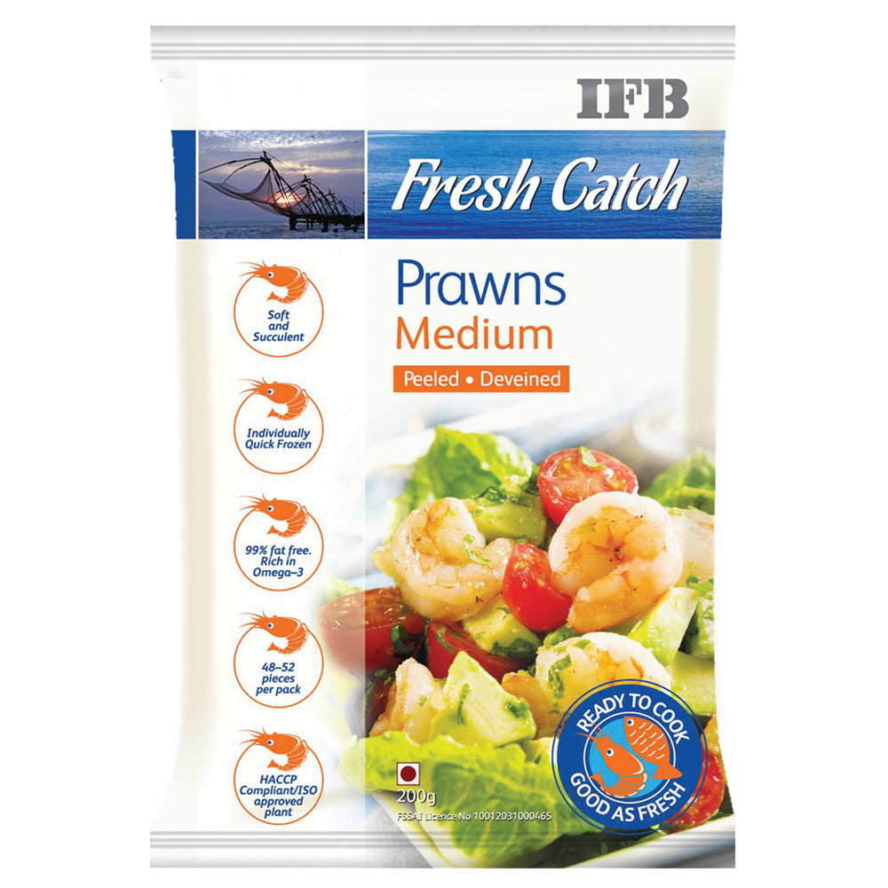 Ifb Fresh Catch Medium Prawns 200G