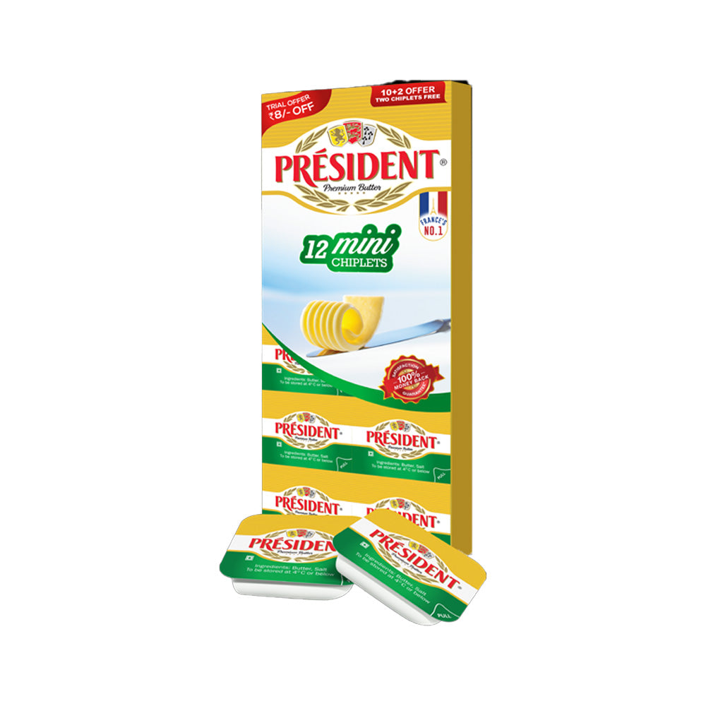 President Butter 12 Mini Chiplets 120g