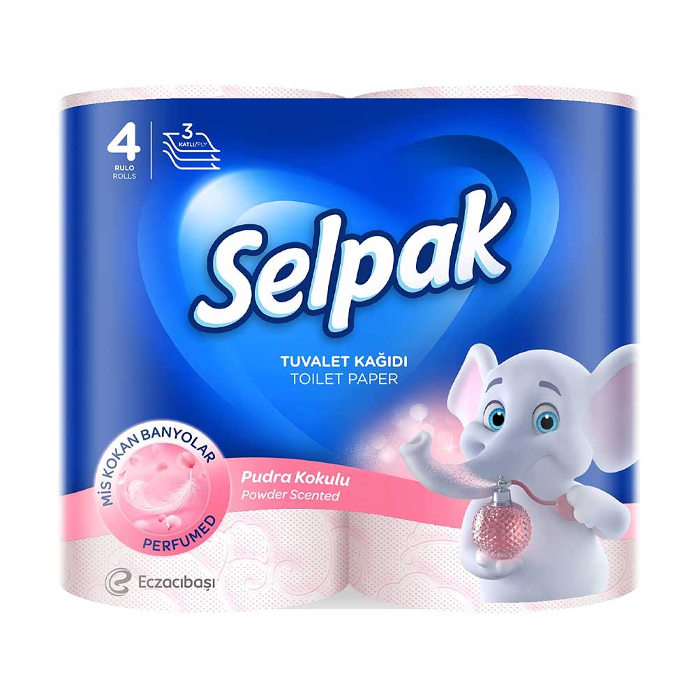 Selpak Toilet Paper 4 Rolls 3ply Perfumed 520n 9.6x12cm