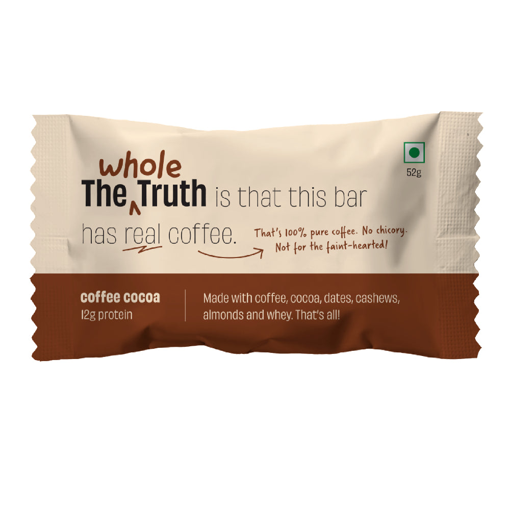 The Whole Truth Coffee Cocoa 14G Protein Bar 52G