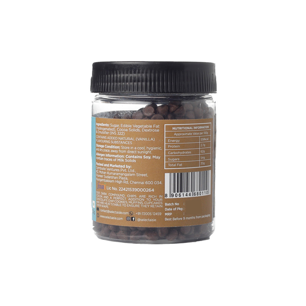 The Select Aisle Dark Compound Chocolate Chips 150G